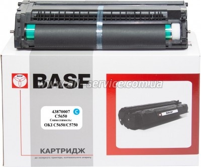 ����-�������� BASF OKI C5650/ C5750 ������ 43870007 Cyan (BASF-DR-C5650-43870007)