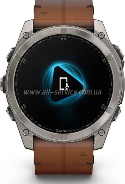 - Garmin fenix 8 51mm,AMOLED,Sapphire, Bare Ti, Blk/Chsnt Lthr (010-02905-40)