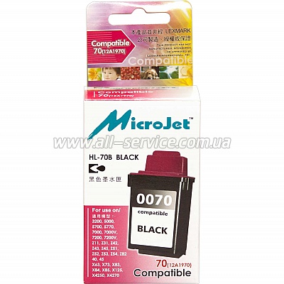  MicroJet Lexmark CJ Z11/ 3200/ 7000  70/ 80D2957 Black (HL-70B)