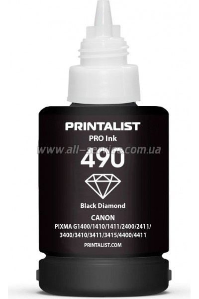  PRINTALIST GI-490 Canon G1400/ G2400/ G3400 140 Black  (PL490BP)
