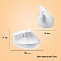  Logitech Lift for Mac Vertical Ergonomic Mouse Off White (910-006477)