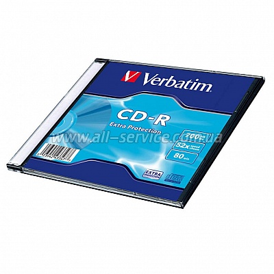  VERBATIM CD-R 700Mb 52x Slim 1 pcs Extra (43347)