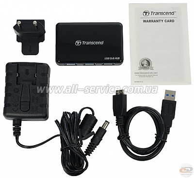 USB- Transcend SuperSpeed USB 3.0 Hub (TS-HUB3K)
