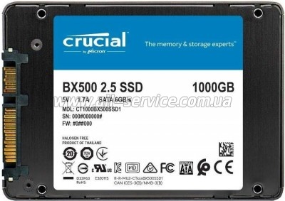  SSD 2.5" 1TB Micron (CT1000BX500SSD1)