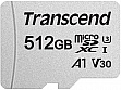   Transcend MicroSDHC 300S 512GB Class 10 UHS-I U1+SD adapter (TS512GUSD300S-A)