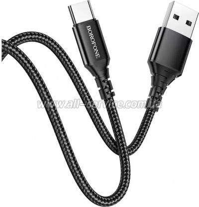 ���� ������ USB 2.0 AM to USB-C 1.0m 2.4A black BOROFONE (6931474745835)