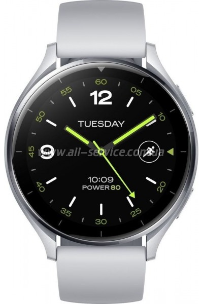 - Xiaomi Watch 2 Sliver Case With Gray TPU Strap (BHR8034GL) (1025027)
