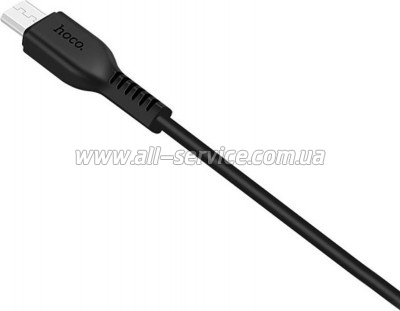 ���� ������ USB 2.0 AM to Micro 5P 2.0m 2A PVC X20 black HOCO (6957531068884)