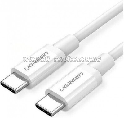 ���� ������ USB-C to USB-C 1.0m US264 ABS Shell White Ugreen (60518)