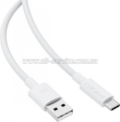 ���� ������ USB 2.0 AM to USB-C 1.2m 3A white Acefast (6974316284260)