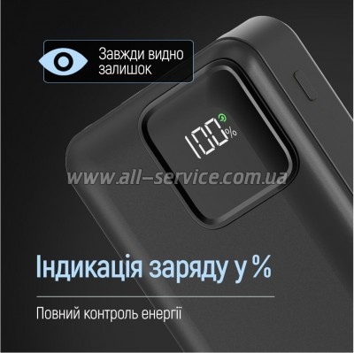 ������� ������������� ColorWay 20000mAh Optimal Power PD 22.5W Black (CW-PB200LPB5BK-PDD)