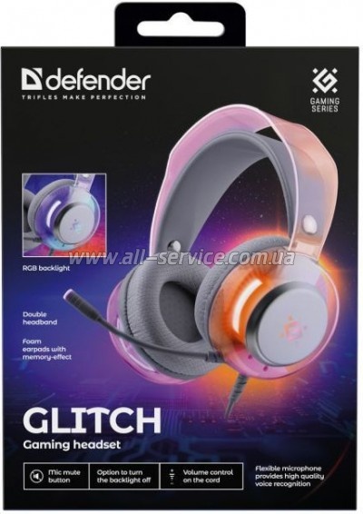 �������� Defender Glitch RGB USB White (62490)