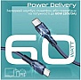 ���� ������ USB-C to USB-C 1.2m 60W PD FletchLink-CC blue Promate (fletchlink-cc.blue)