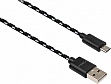 ���� ������ USB 2.0 AM to Micro 5P 2color nylon 1m black Vinga (VCPDCMBN31BK)