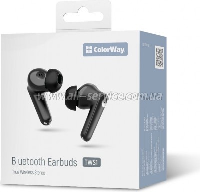 �������� ColorWay Slim TWS-1 Earbuds Long Life Black (CW-TWS1BK1)