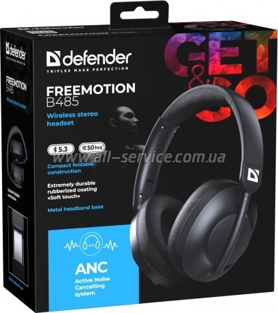 �������� Defender FreeMotion B485 Bluetooth ANC Black (63485)