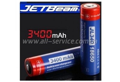  JetBeam Li-ion 18650, 3.7V, 3400mAh (018.0022)