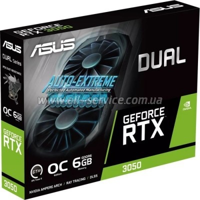  ASUS GeForce RTX3050 6Gb DUAL OC (DUAL-RTX3050-O6G)