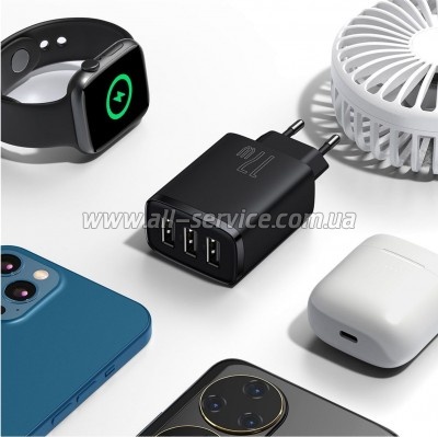 �������� ������� Baseus Compact 3U Black (CCXJ020101)