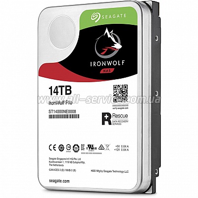 Seagate IronWolf Pro HDD 8TB 7200rpm 256MB 3.5" SATAIII (ST8000NE001)