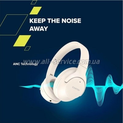 �������� Canyon OnRiff 10 ANC Bluetooth Beige (CNS-CBTHS10BG)