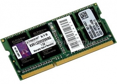  8Gb   Kingston DDR3 1333MHz sodimm (KVR1333D3S9/8G)