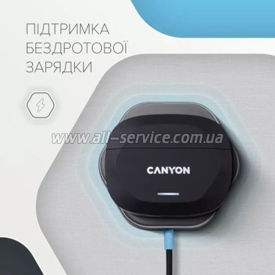  Canyon Hexagon 7 TWS ANC+ENC Wireless Charge Black/Yellow (CNS-TWS7BY)