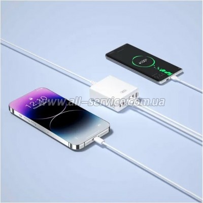 �������� ������� XO L133 3xUSB-A + 3xUSB-C 75W White (L133.white)