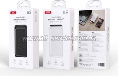������� ������������� XO 20000mAh PD 22.5W black (XO-PB309-BK)