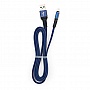   USB 2.0 AM to Micro 5P 1m flat nylon blue Vinga (VCPDCMFNB1B)