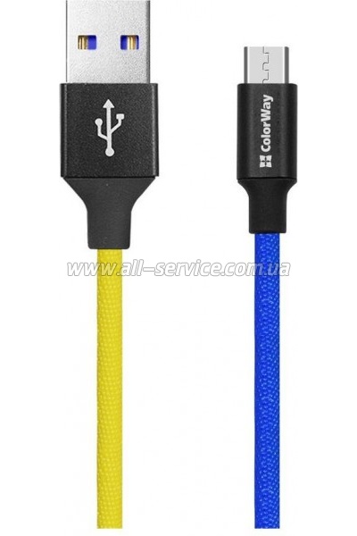 ���� ������ ColorWay USB 2.0 AM to Micro 5P 1.0m National (CW-CBUM052-BLY)