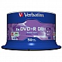 DVD+R Verbatim 8.5 GB/240 min 8x Double Layer (50 pcs Cake Box, 43758)