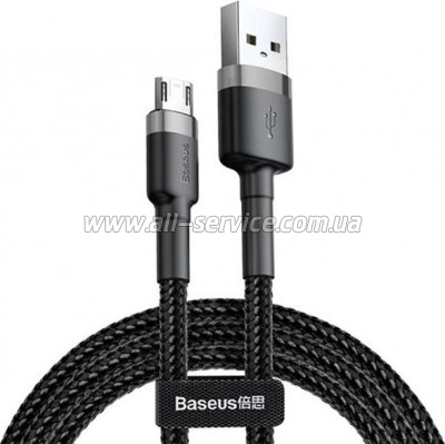 ���� ������ USB 2.0 AM to Micro 5P 1.0m 2.4A grey-black Baseus (CAMKLF-BG1)