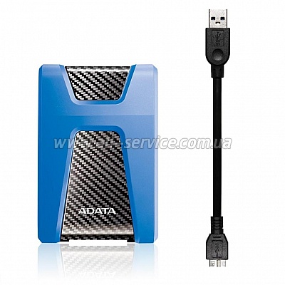  1TB ADATA HD650 2.5" USB 3.1 Durable Black (AHD650-2TU31-CBK)