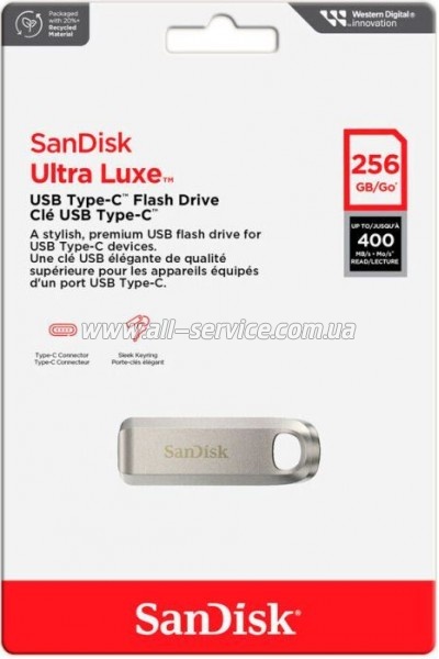  SanDisk 256GB Ultra Luxe Type-C USB 3.2 (SDCZ75-256G-G46)