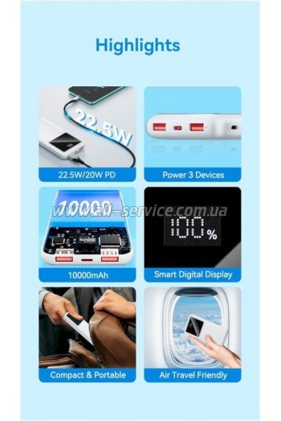 ������� ������������� Vention 10000mAh PD 22.5W Black (FHKB0)