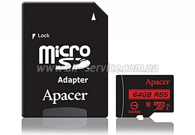   APACER microSDXC 64GB UHS-I U1 +  (AP64GMCSX10U5-R)