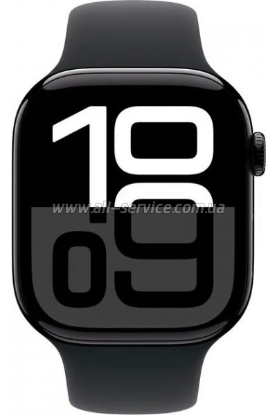 - Apple Watch Series 10 GPS 46mm Jet Black Aluminium Case with Black Sport Band - M/L (MWWQ3QH/A)