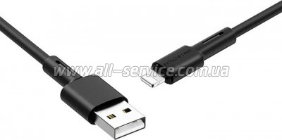 ���� ������ USB 2.0 AM to Lightning 1.0m 2.4A silicone black BOROFONE (6931474710352)