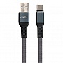  USB 2.0 AM to Type-C 1m flat nylon gray Vinga (VCPDCTCFNB1GR)