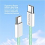 ���� ������ ColorWay USB-C to USB-C 1.0m 60W 3.0� green (CW-CBPDCC061-G)