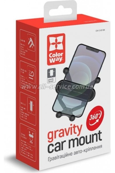   ColorWay Gravity Sensor Holder Black (CW-CHG11-BK)