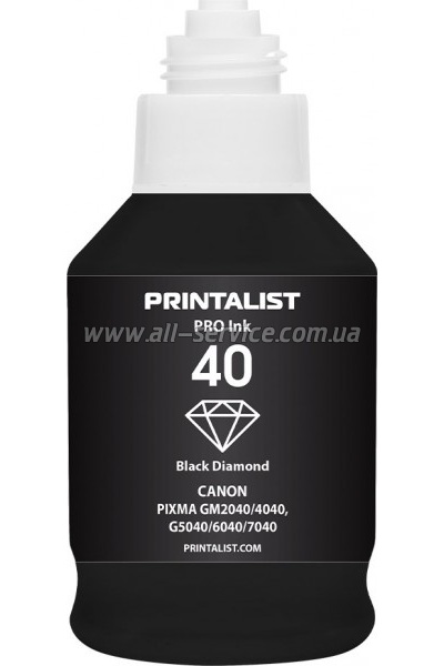 PRINTALIST GI-40 Canon G5040/ G6040 190 Black Pigmented (PL40BP)