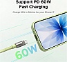 ���� ������ USB-C to USB-C 1.2m 60W green Ugreen (35500)