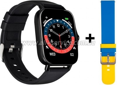 - Gelius Pro GP-SW004 (AMAZWATCH GT2) Bluetooth Call (IPX7) Black (GP-SW004 Black)