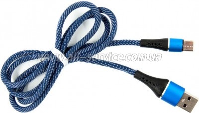 ���� ������ USB 2.0 AM to USB-C 1.0m blue Dengos (NTK-TC-MT-JEANS)