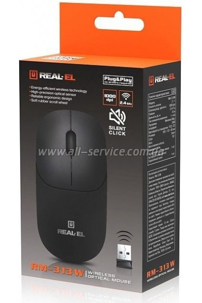  REAL-EL RM-313W Wireless Black (EL123200042)