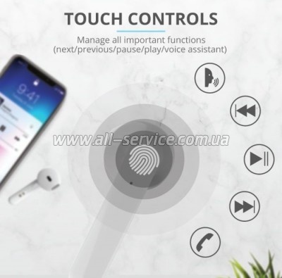  Trust Primo Touch True Wireless Mic White (23783)