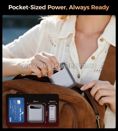 ������� ������������� Choetech 10000mAh 22.5W PD grey (B860-CCGY)
