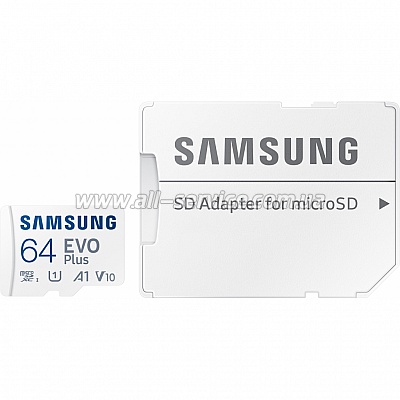   Samsung 64GB microSDXC class 10 EVO PLUS UHS-I (MB-MC64KA/RU)